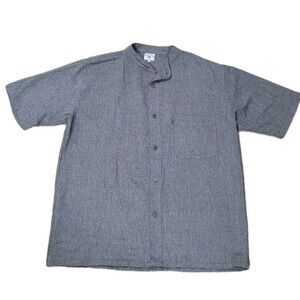 Himalayan Hemp Shirt Mens 3XL Fits Like XL Short Sleeve Button Up THC Free